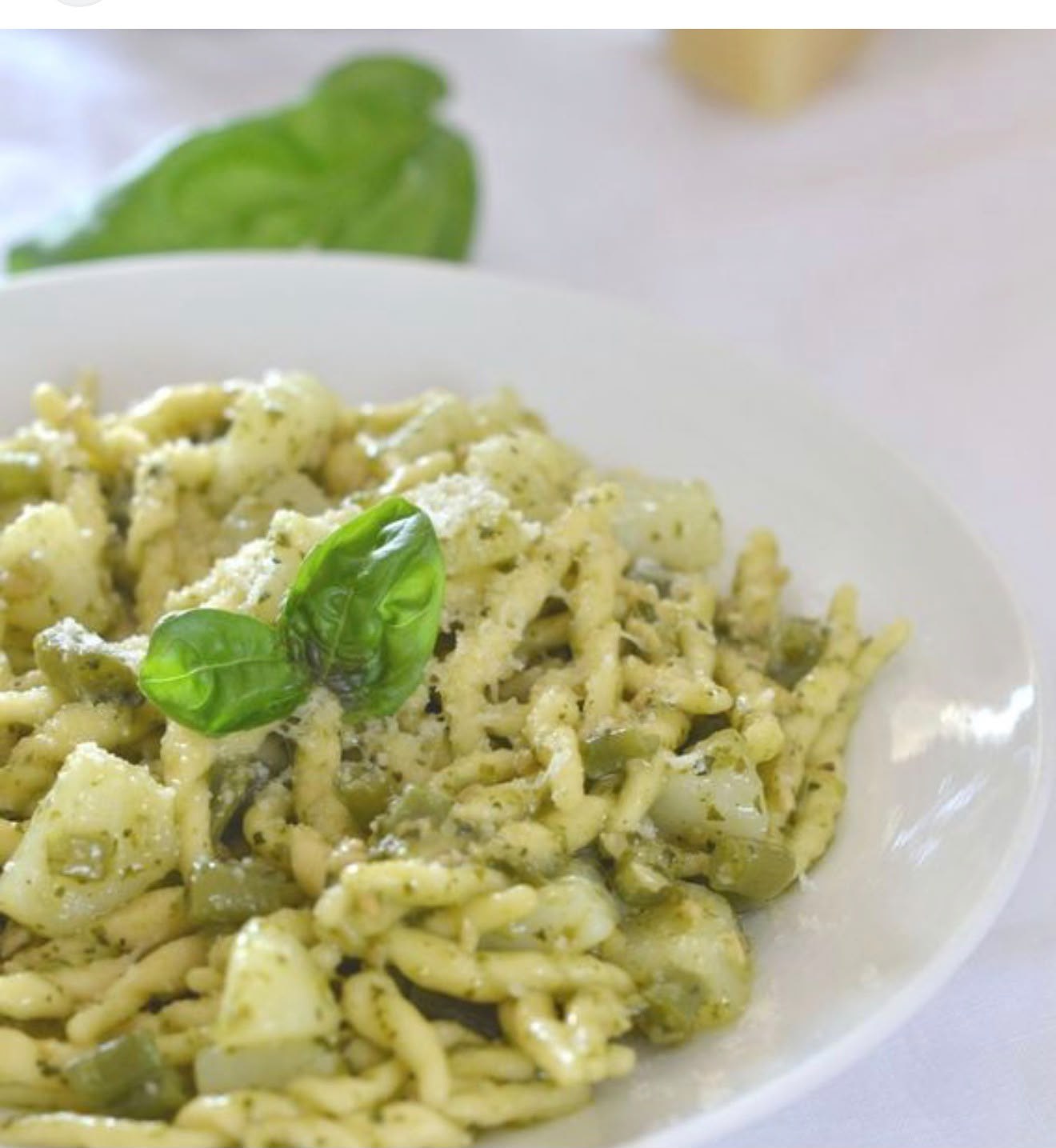 Trofie al pesto con fagiolini e patate del Bar Gabri