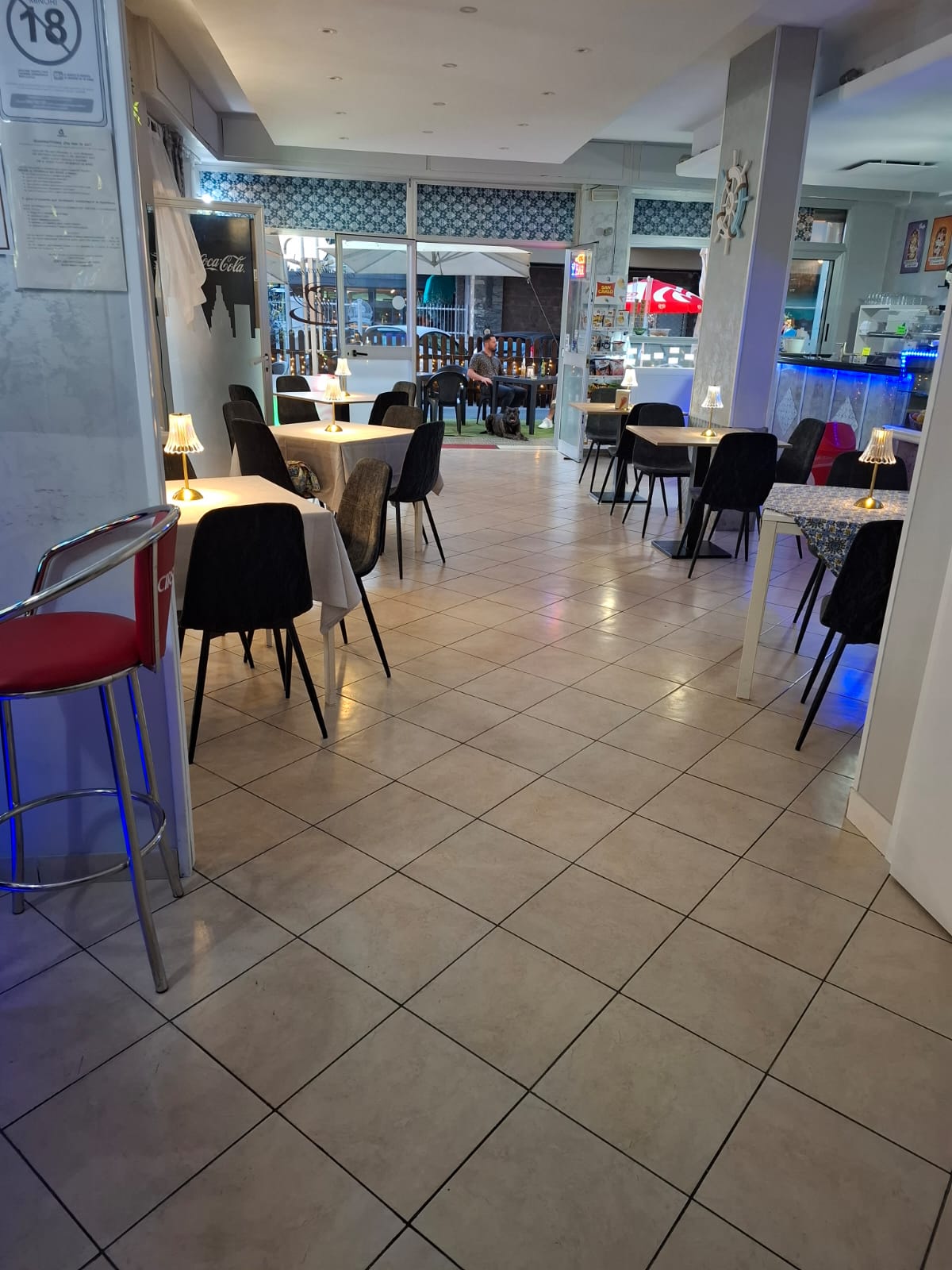 Sala interna del Bar Ristorante Gabri a Lavagna